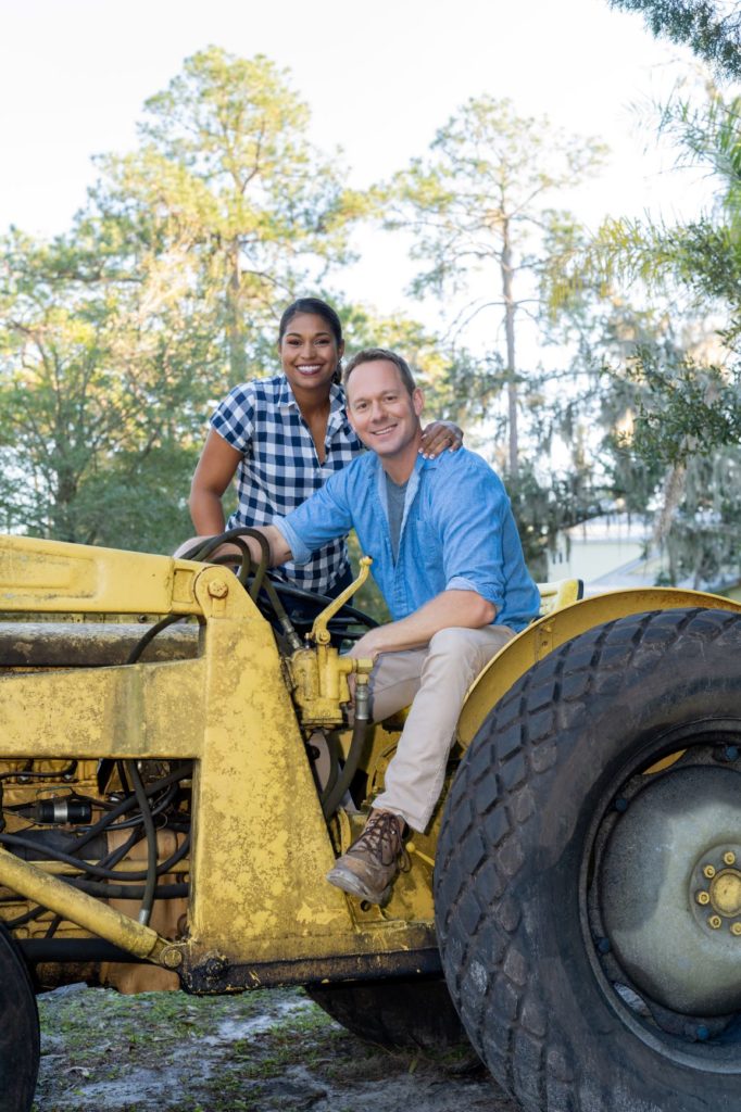 Brian & Mika on tractor